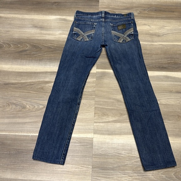 7 for All Mankind Blue Organic Cotton Super Skinny Jeans size 25 - Picture 8 of 10